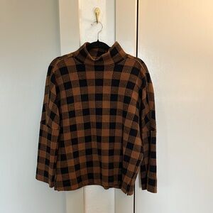 Madewell Plaid Turtleneck Sweater Size S